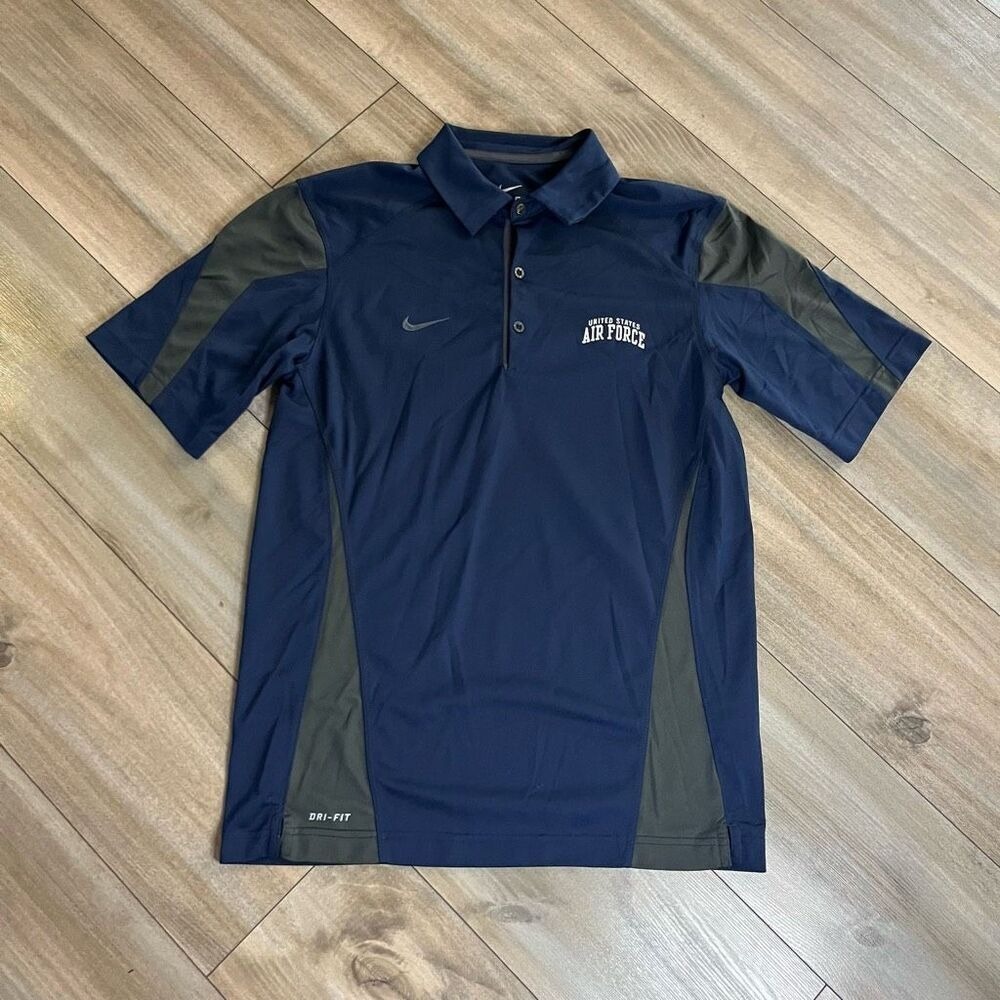 Nike Dri-Fit Air‎ Force Athletic Polo Men Small Bin M-28